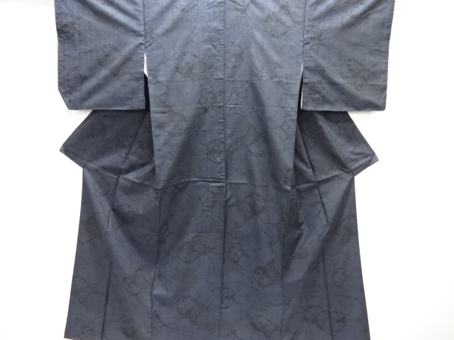 JAPANESE KIMONO / DORO OSHIMA TSUMUGI / WOVEN SNOWFLAKE / 5MARUKI